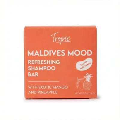 Tropic Maldives Mood frískandi sjampóstykki, framandi mangó og ananas 75 g