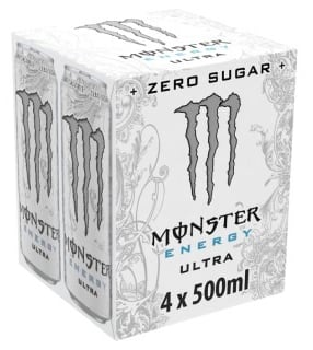 Monster Ultra Zero White 4x500 ml