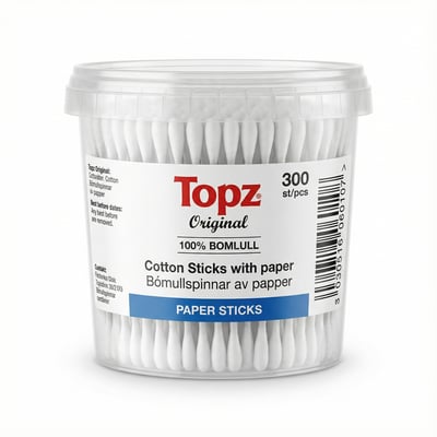 Topz Original bómullarpinnar 300 stk