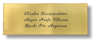 Messing skilti