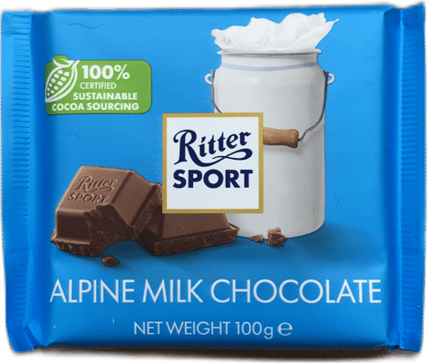 Ritter Sport alpamjólkursúkkulaði 100 g