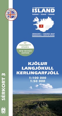 Kjölur, Langjökull, Kerlingarfjöll 1:100 000 - Sérkort 3