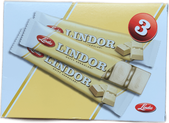 Lindu hvítt súkkulaði 3x55 g