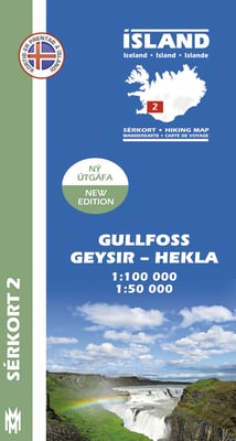 Gullfoss, Geysir, Hekla 1:100 000 - Sérkort 2