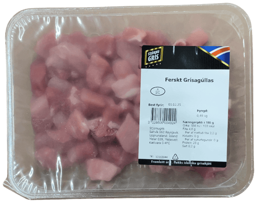 Stjörnugrís Ferskt Grísagúllas 490 g