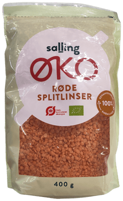 Lífrænar rauðar klofnar linsubaunir