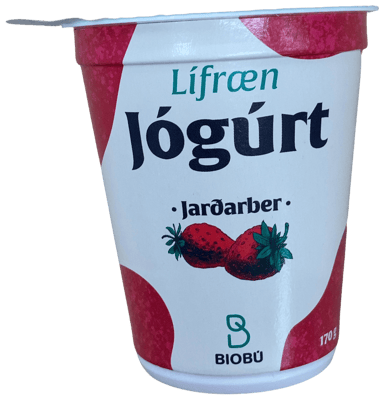 Biobú Lífræn Jógúrt Jarðarber 170 g
