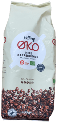 Salling lífrænar heilar Arabica kaffibaunir 400 g