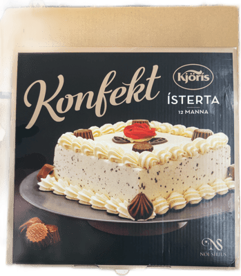 Kjörís Mjúkís Konfekt Ísterta 12 manna 1750 ml