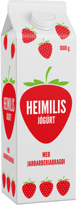 Heimilisjógúrt jarðarberja 1 l