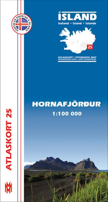 Hornafjörður 1:100 000 - Atlaskort 25