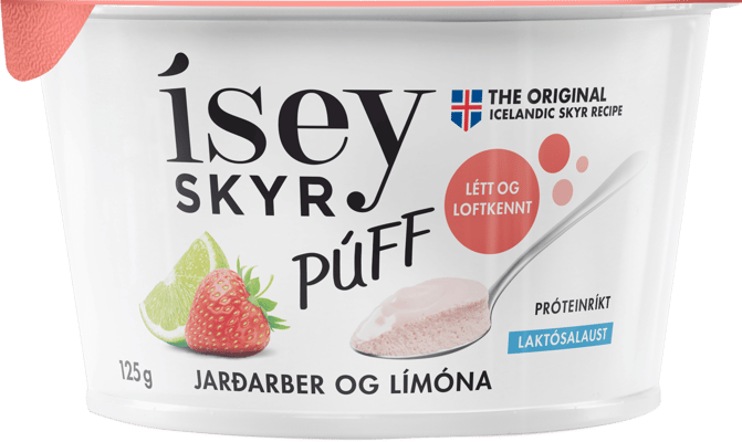 Ísey skyr púff jarðaberja & límóna 125 g