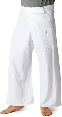 Thai Fisherman Pants Classic Hvítar - กางเกงชาวประมงไทย
