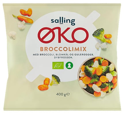 Salling ØKO lífræn spergilkálsblanda, hraðfryst 400 g