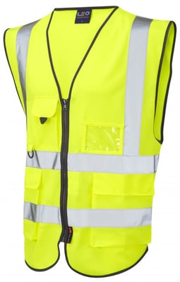 Lynton vesti með vösum og rennilás, HiViz gult