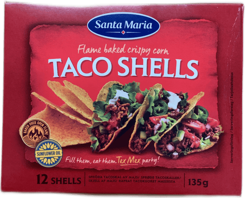 Santa Maria logabakaðar stökkar maís-taco skeljar 135 g