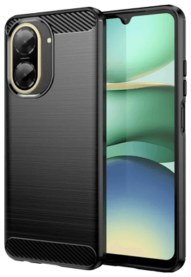 Redmi A5 - Svart carbon Sílíkon hulstur