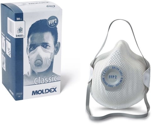 Moldex CLASSIC rykgríma FFP2 með ventli, 20stk