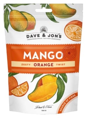 Dave & Jon's mangó með appelsínubragði 100 g