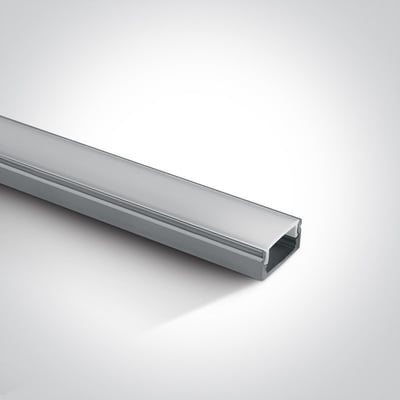 PRÓFÍLL 2 METRAR aluminium +PC opal diffuser