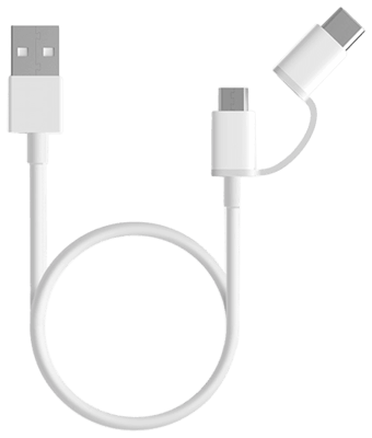 Mi 2-in-1 Cable Micro USB to Type C 100cm