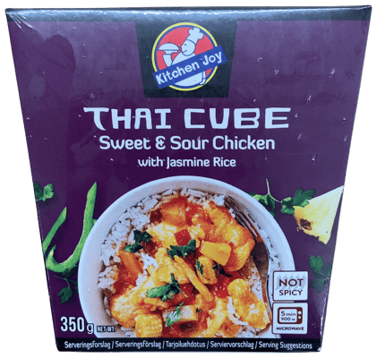 Kitchen Joy Thai Cube súrsætur kjúklingur með jasmínhrísgrjónum 350 g
