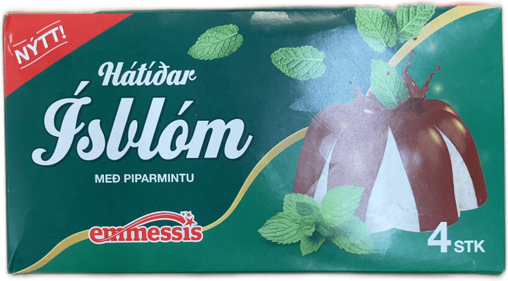 Emmessís Hátíðar Ísblóm með piparmintu 4 stk