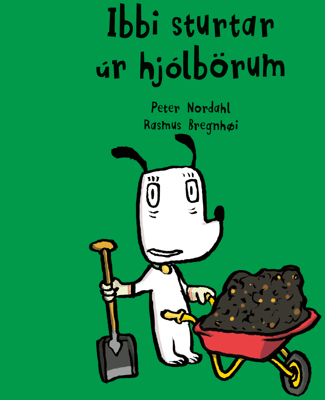 Ibbi sturtar úr hjólbörum