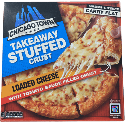 Chicago Town Takeaway ostapítsa með fylltum kanti og tómatssósu í kantinum 630 g