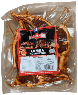 Kjarnafæði Lamba Kótilettur Suðræn Kryddblanda 450 g