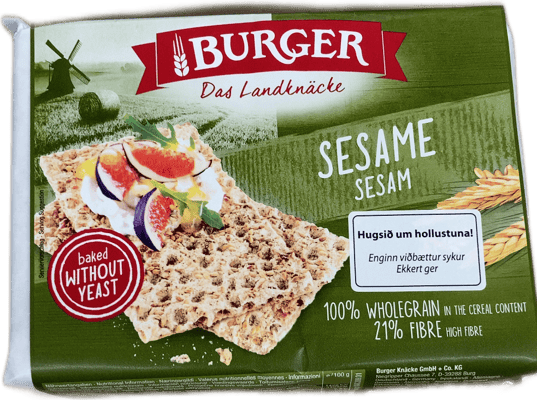 Burger Das Landknäcke Hrökkbrauð með Sesam 250 g