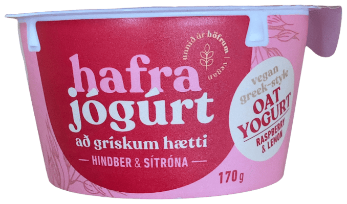 Hafrajógúrt að grískum hætti Hindber & sítróna 170 g