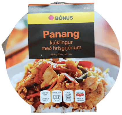 Bónus Panang kjúklingur með hrísgrjónum 420 g