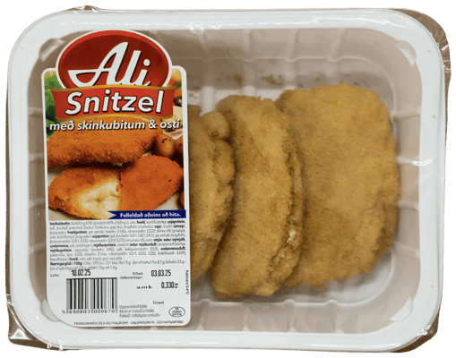 Ali Snitzel með skinkubitum & osti 330 g