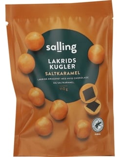 Salling lakkrískúlur með saltkaramellu 110 g