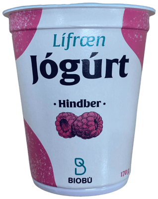 Biobú Lífræn Jógúrt Hindber 170 g