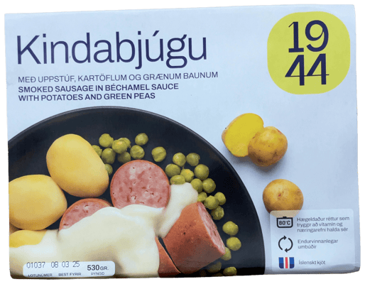1944 Kindabjúgu með uppstúf, kartöflum og grænum baunum 530 g