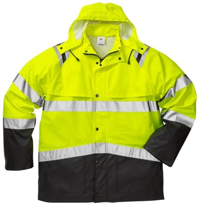 Fristads Regnjakki HiViz gu/sv CL3