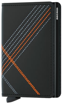 Secrid Slimwallet - Stitch Linea Black/Orange