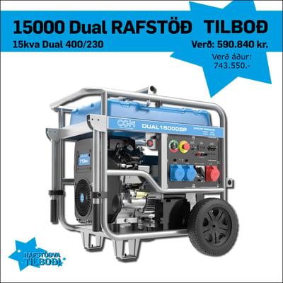 CGM Rafstöð 15kva Dual 400/230