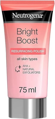 Neutrogena Bright Boost Resurfacing Micro Polish Facial Andlitsskrúbbur með Glycolic og Mandelic AHAs 75 ml