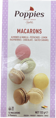 Poppies macarons 12 stk