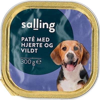 Salling hundapaté með hjörtum og villibráð 300 g