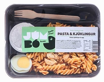 Jumbo pasta, kjúklingur & egg 310 g