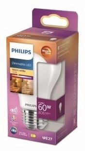 Philips LED pera dimmanleg E27 60 W