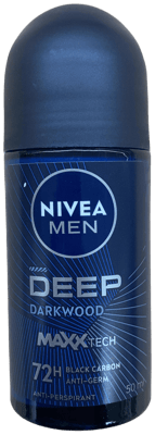 Nivea Men Deep Darkwood Maxx Tech 72 klst. Black Carbon sýkladrepandi svitavörn 50 ml