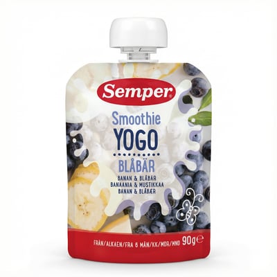 Semper Smoothie Yogo banani og bláber 90 g