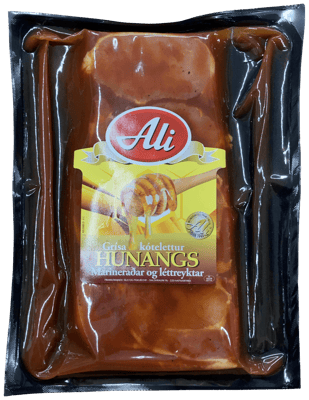 Ali Grísakótilettur hunangsmarineraðar reyktar í barbecue sósu 514 g