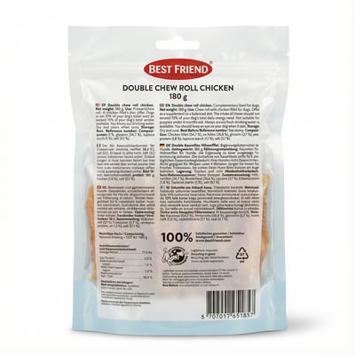 Best Friend tvöföld tyggirúlla með kjúklingi 180 g