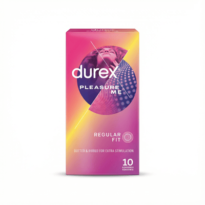 Durex Pleasure Me smokkar, venjuleg stærð, 10 stk.